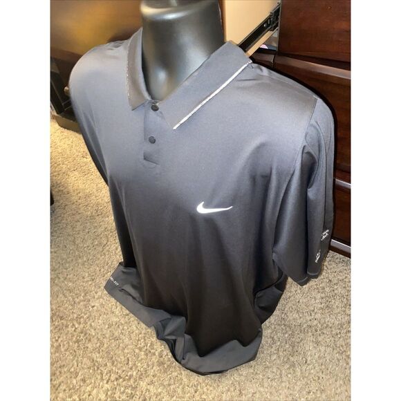 Nike Tiger Woods Collection Size XXL Black Golf Performance Polo Shirt - Picture 2 of 9